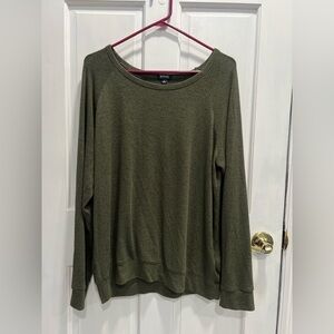BUFFALO David Bitton Green Soft Scoop Neck Sweater Shirt SIZE LARGE Pre Loved